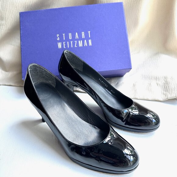 STUART WEITZMAN - Patent Leather womens Platform shoes 8.5 M w/Box - Picture 2 of 11